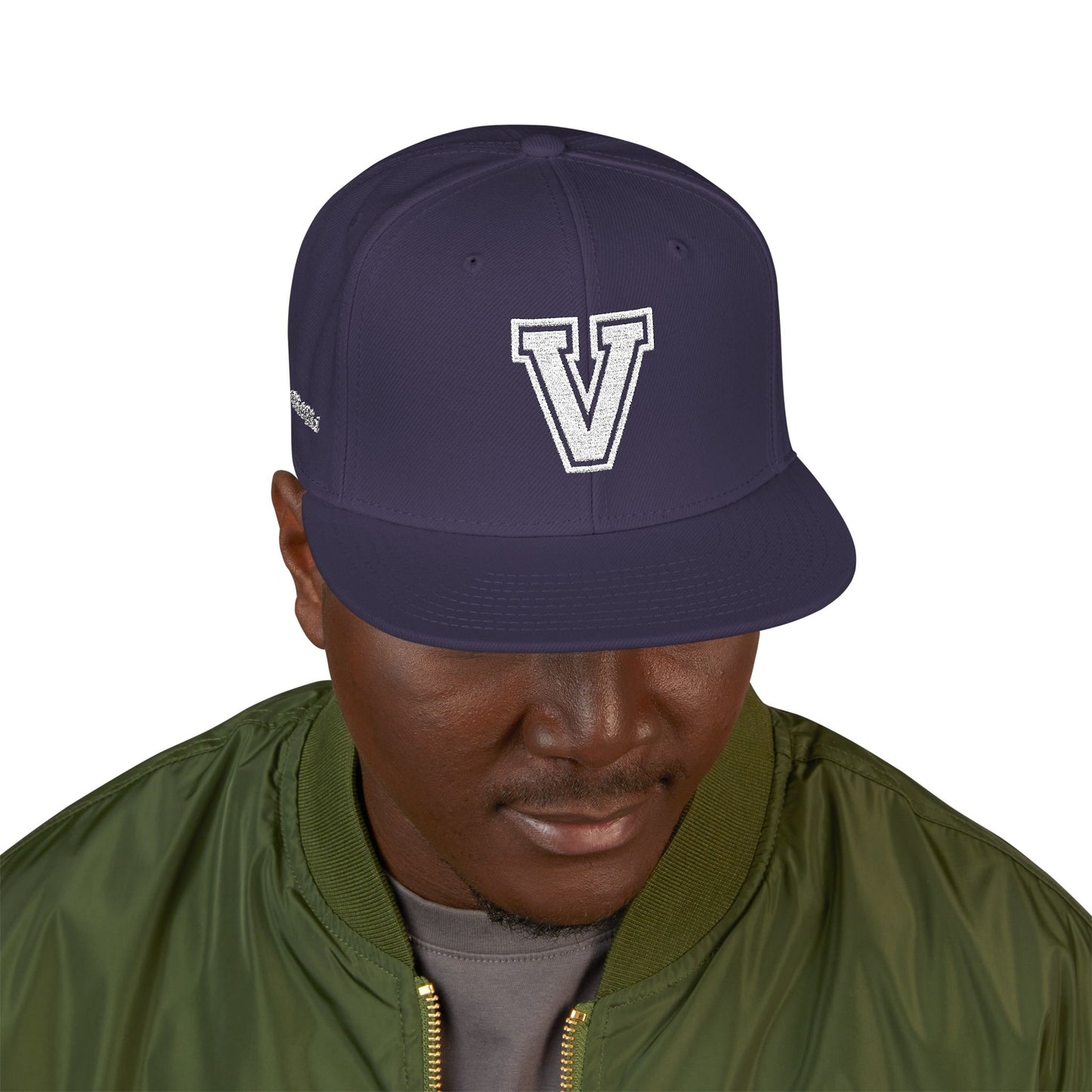 Veni Vidi Vici Navy Blue Varsity Snapback (Embroidery)