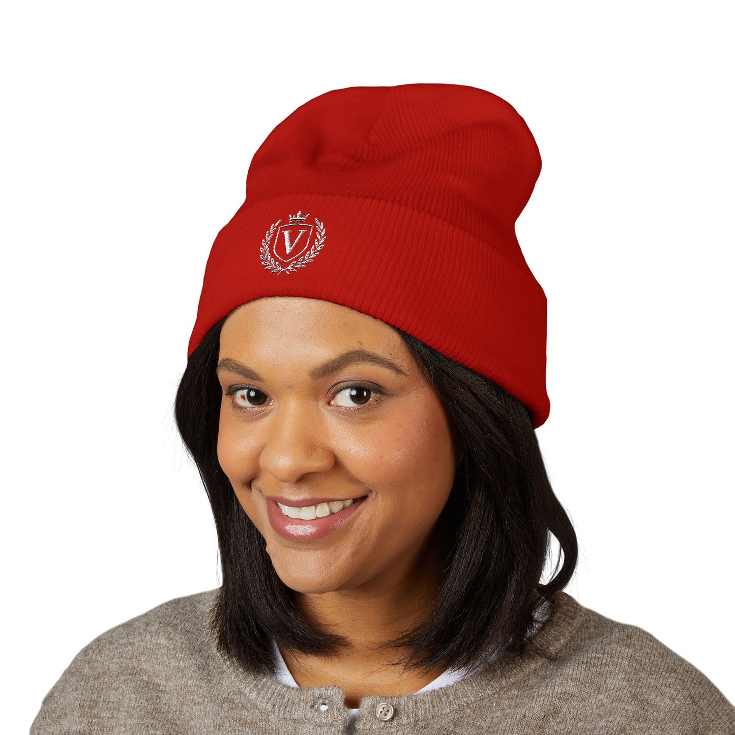 MCM Veni Vidi Vici Beanie with Embroidery
