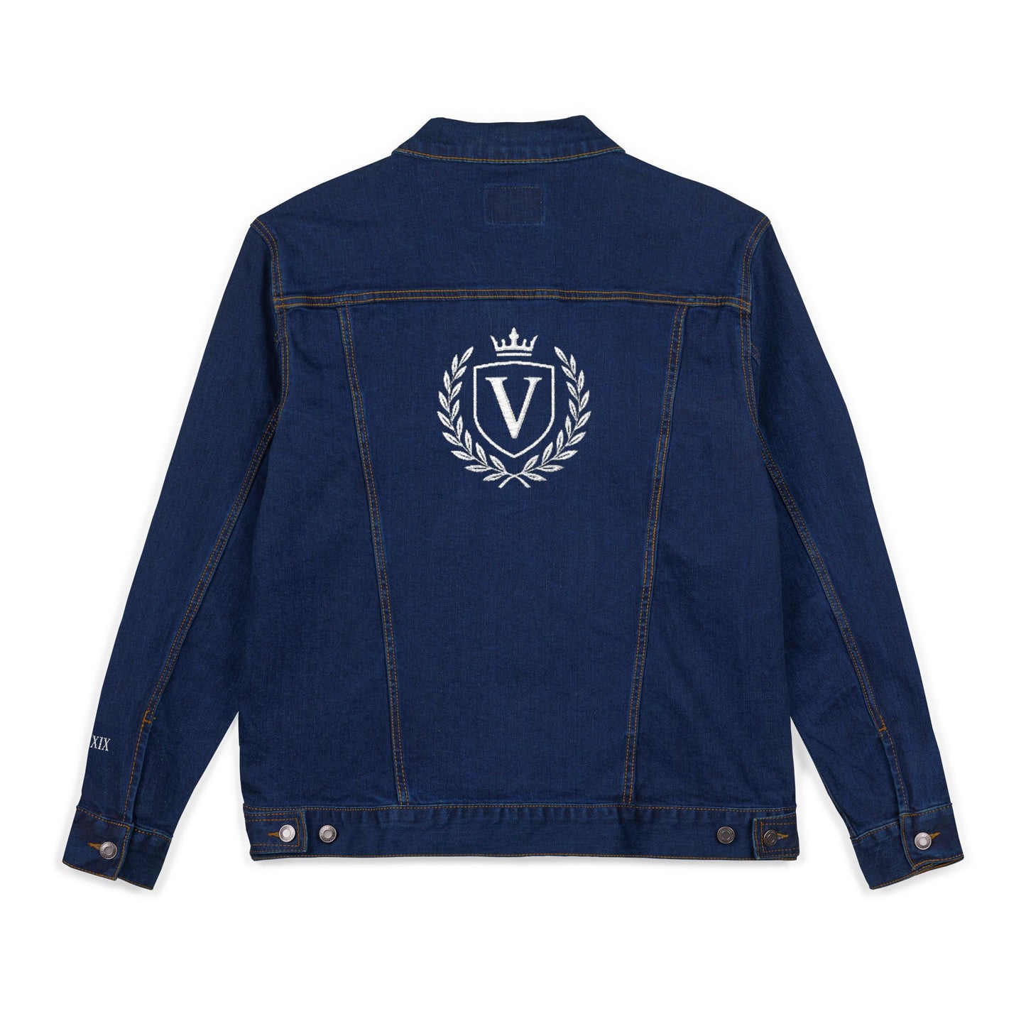 Veni Vidi Vici Embroidered  Denim Jacket,