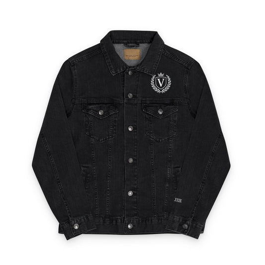 Veni Vidi Vici Embroidered  Denim Jacket,