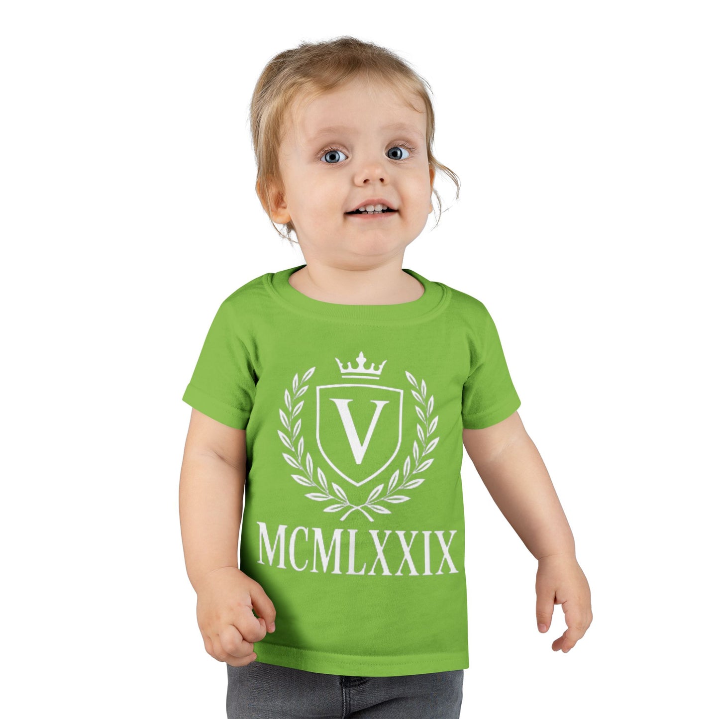 Classic Toddler T-Shirt with Vintage Crest Design, Baby Shower Gift, Kids Clothing, Birthday Outfit, Newborn Apparel, Kids Fashion