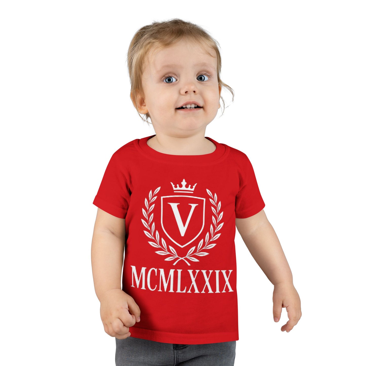 Classic Toddler T-Shirt with Vintage Crest Design, Baby Shower Gift, Kids Clothing, Birthday Outfit, Newborn Apparel, Kids Fashion