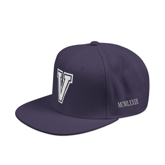 Veni Vidi Vici Navy Blue Varsity Snapback (Embroidery)