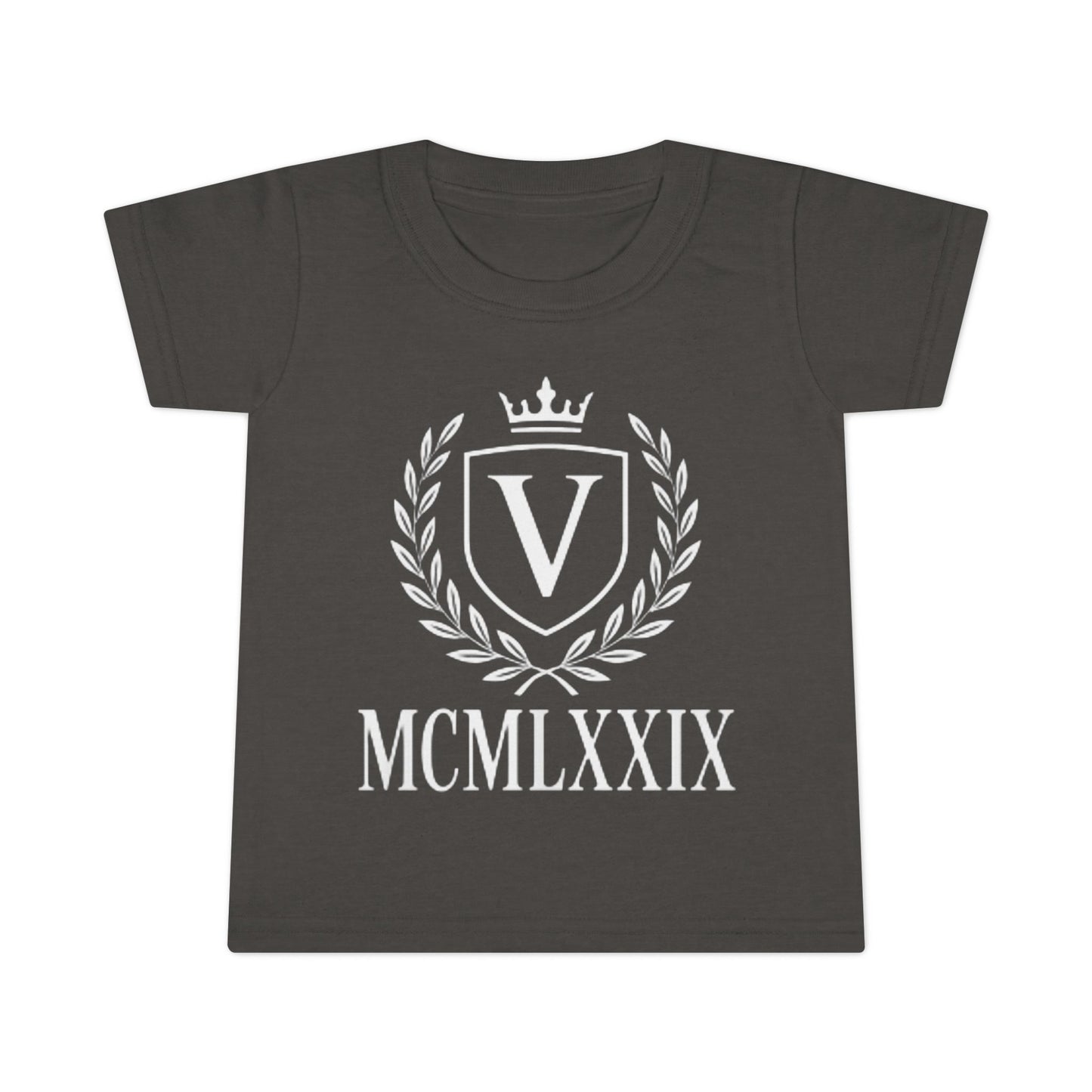 Classic Toddler T-Shirt with Vintage Crest Design, Baby Shower Gift, Kids Clothing, Birthday Outfit, Newborn Apparel, Kids Fashion