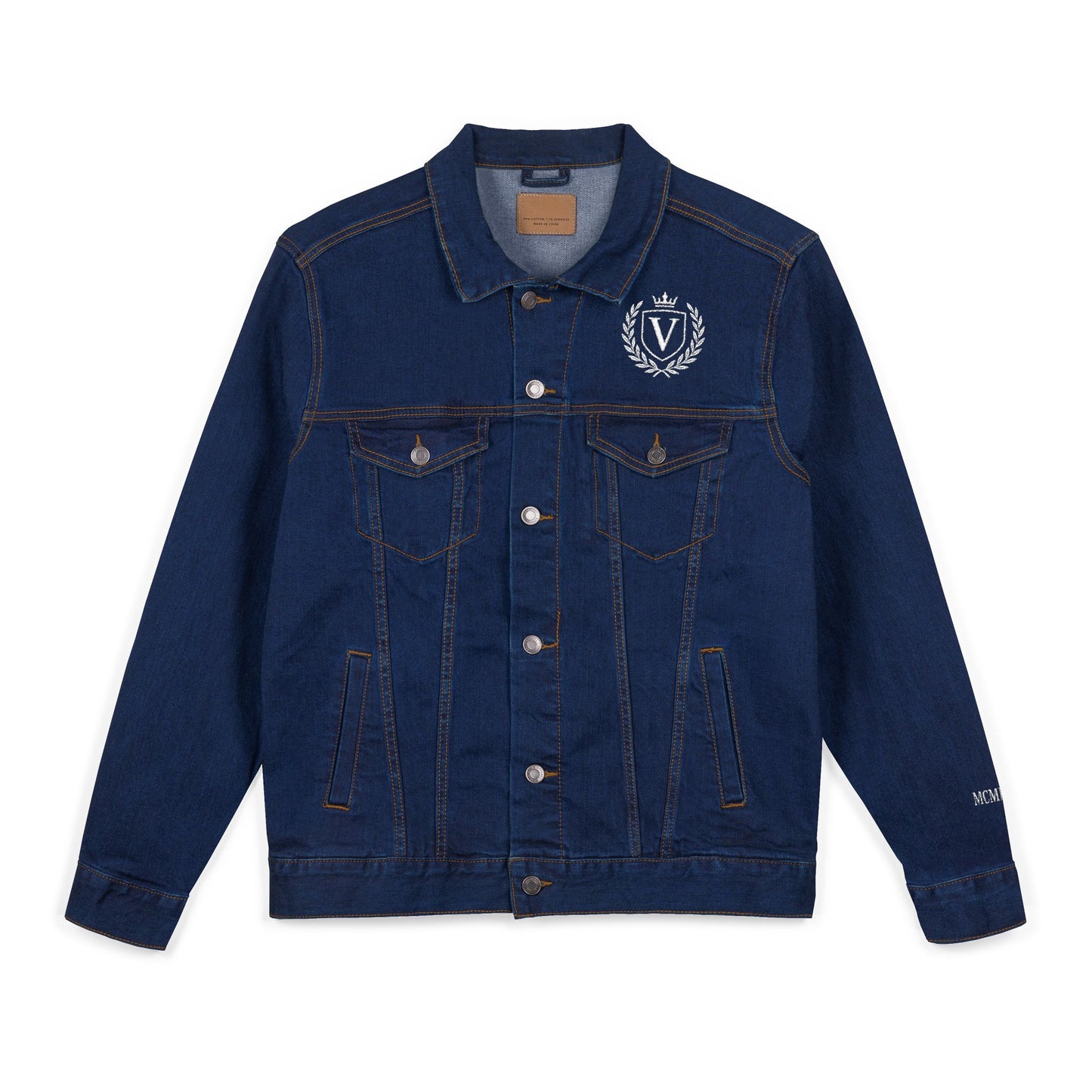Veni Vidi Vici Embroidered  Denim Jacket,