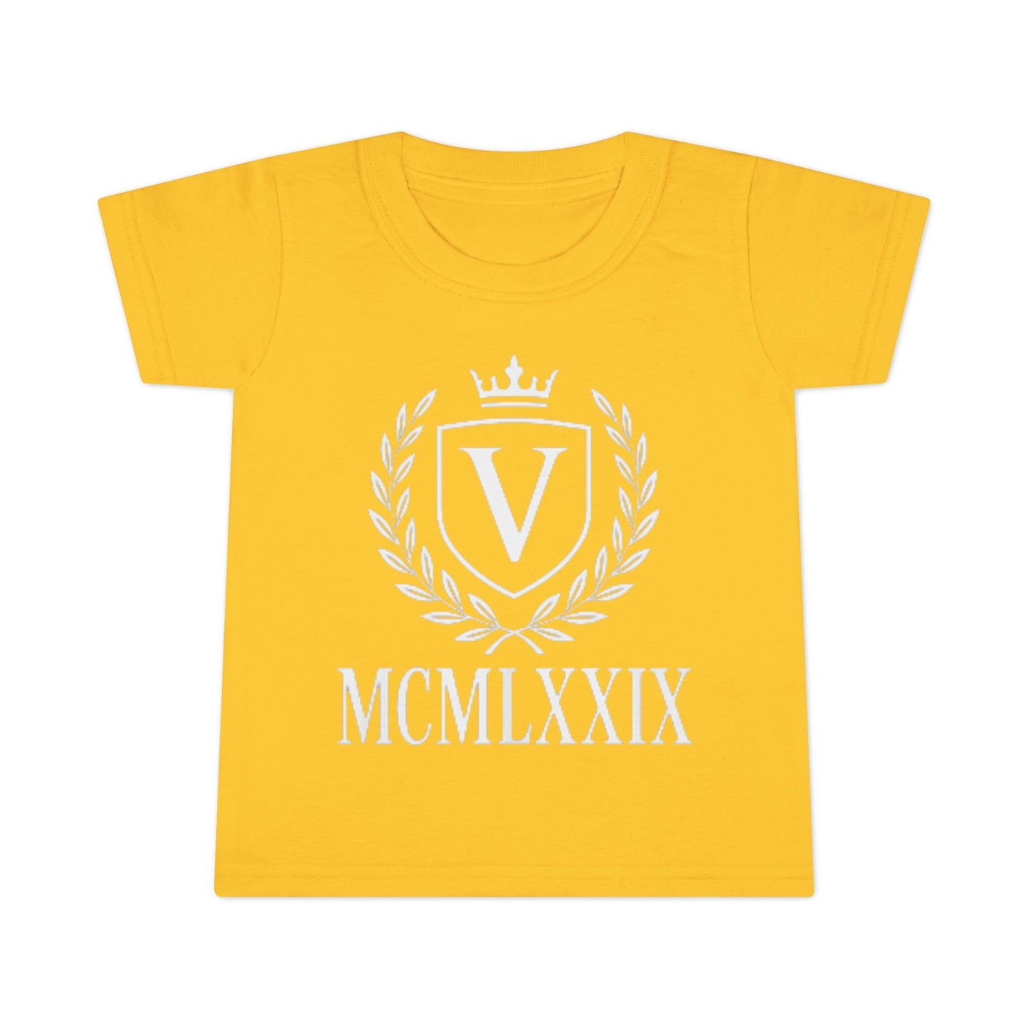 Classic Toddler T-Shirt with Vintage Crest Design, Baby Shower Gift, Kids Clothing, Birthday Outfit, Newborn Apparel, Kids Fashion