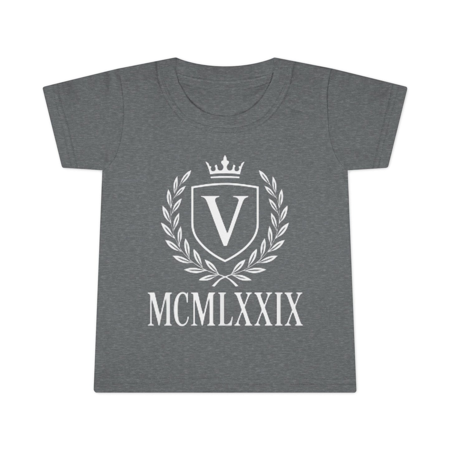 Classic Toddler T-Shirt with Vintage Crest Design, Baby Shower Gift, Kids Clothing, Birthday Outfit, Newborn Apparel, Kids Fashion