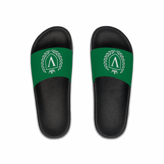 Men's Slide Sandals with Green Design - Perfect for Summer, Beachwear, Casual Outings, and Relaxation