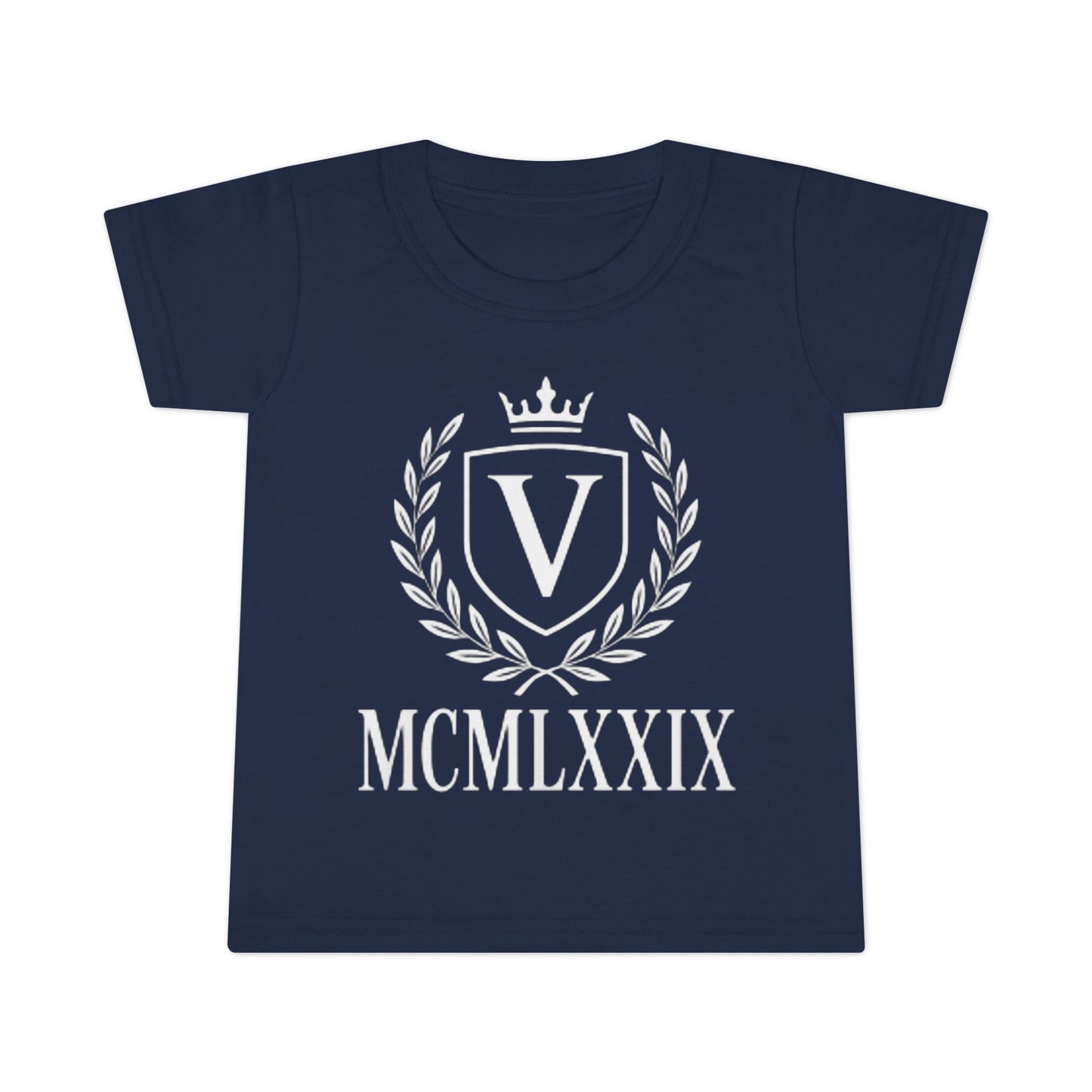 Classic Toddler T-Shirt with Vintage Crest Design, Baby Shower Gift, Kids Clothing, Birthday Outfit, Newborn Apparel, Kids Fashion