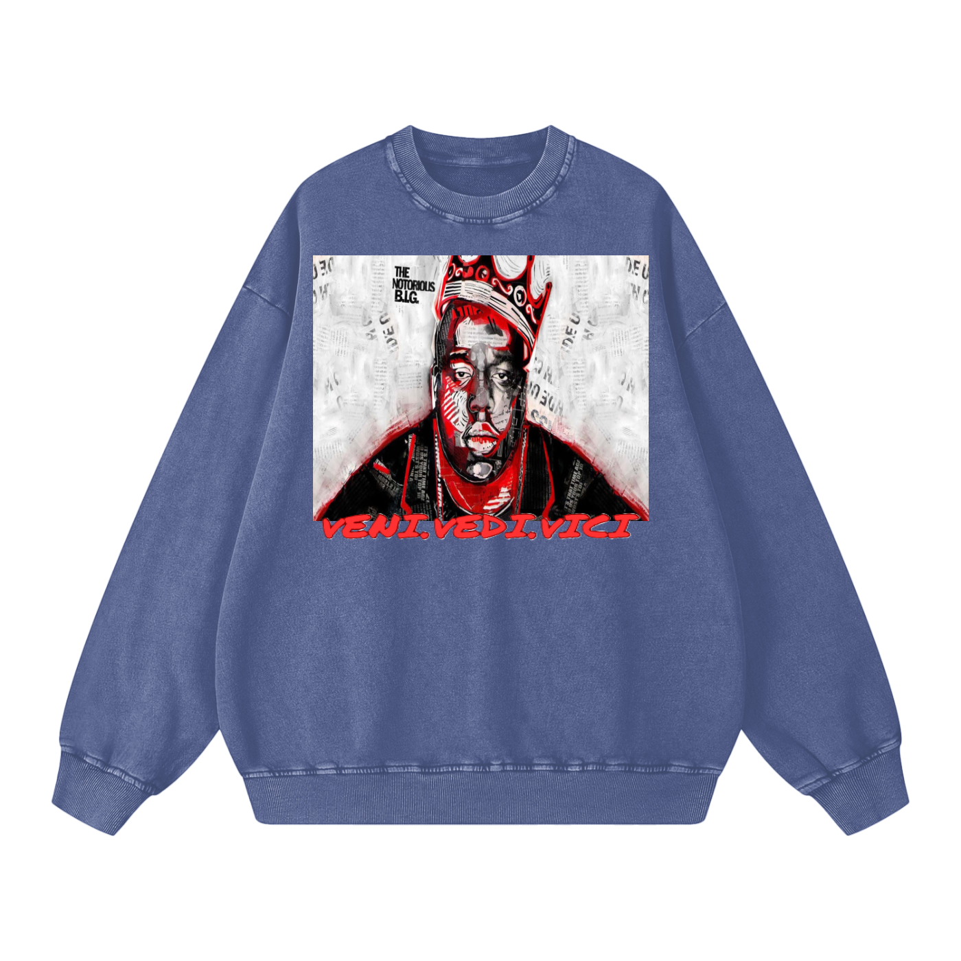 Veni Vidi Vici Acid Wash Oversize Sweatshirt - 360 GSM