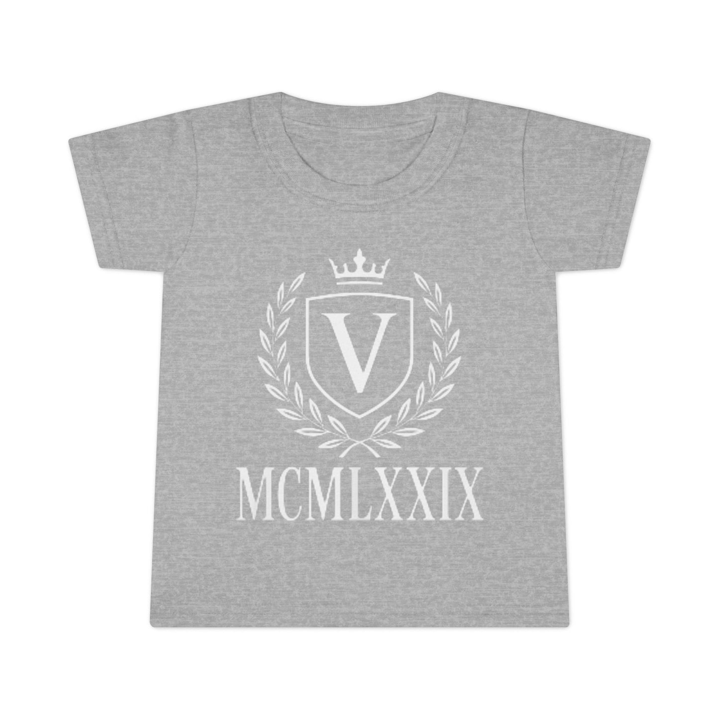 Classic Toddler T-Shirt with Vintage Crest Design, Baby Shower Gift, Kids Clothing, Birthday Outfit, Newborn Apparel, Kids Fashion