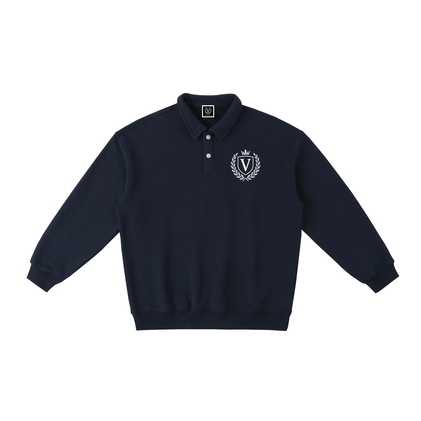 Veni Vidi Vici Heavyweight Polo-Collar Sweatshirt
