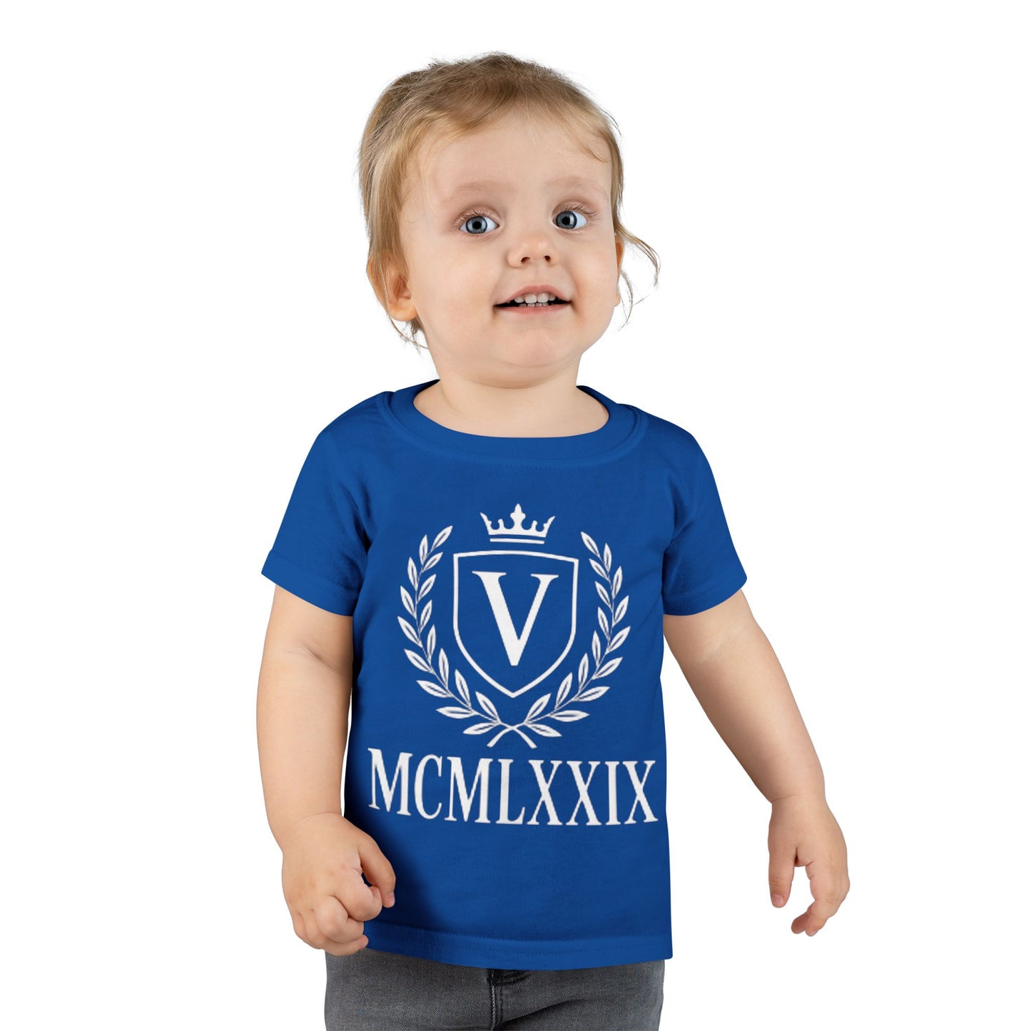 Classic Toddler T-Shirt with Vintage Crest Design, Baby Shower Gift, Kids Clothing, Birthday Outfit, Newborn Apparel, Kids Fashion