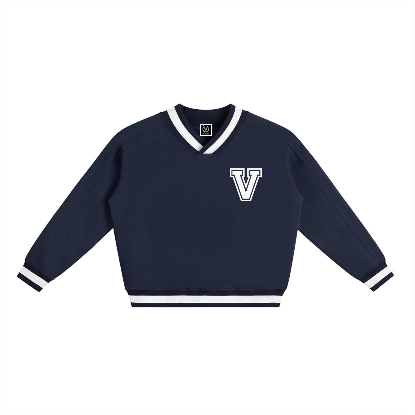 Veni Vidi Vici Navy Blue varsity sweatshirt