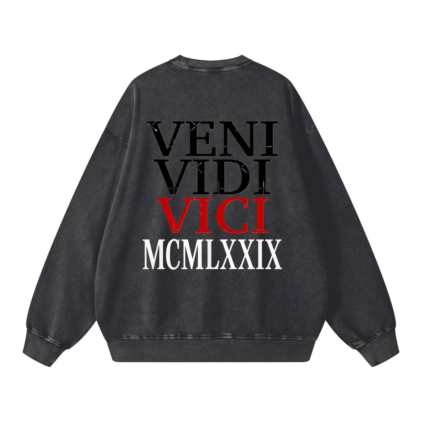 Veni Vidi Vici Acid Wash Oversize Sweatshirt - 360 GSM