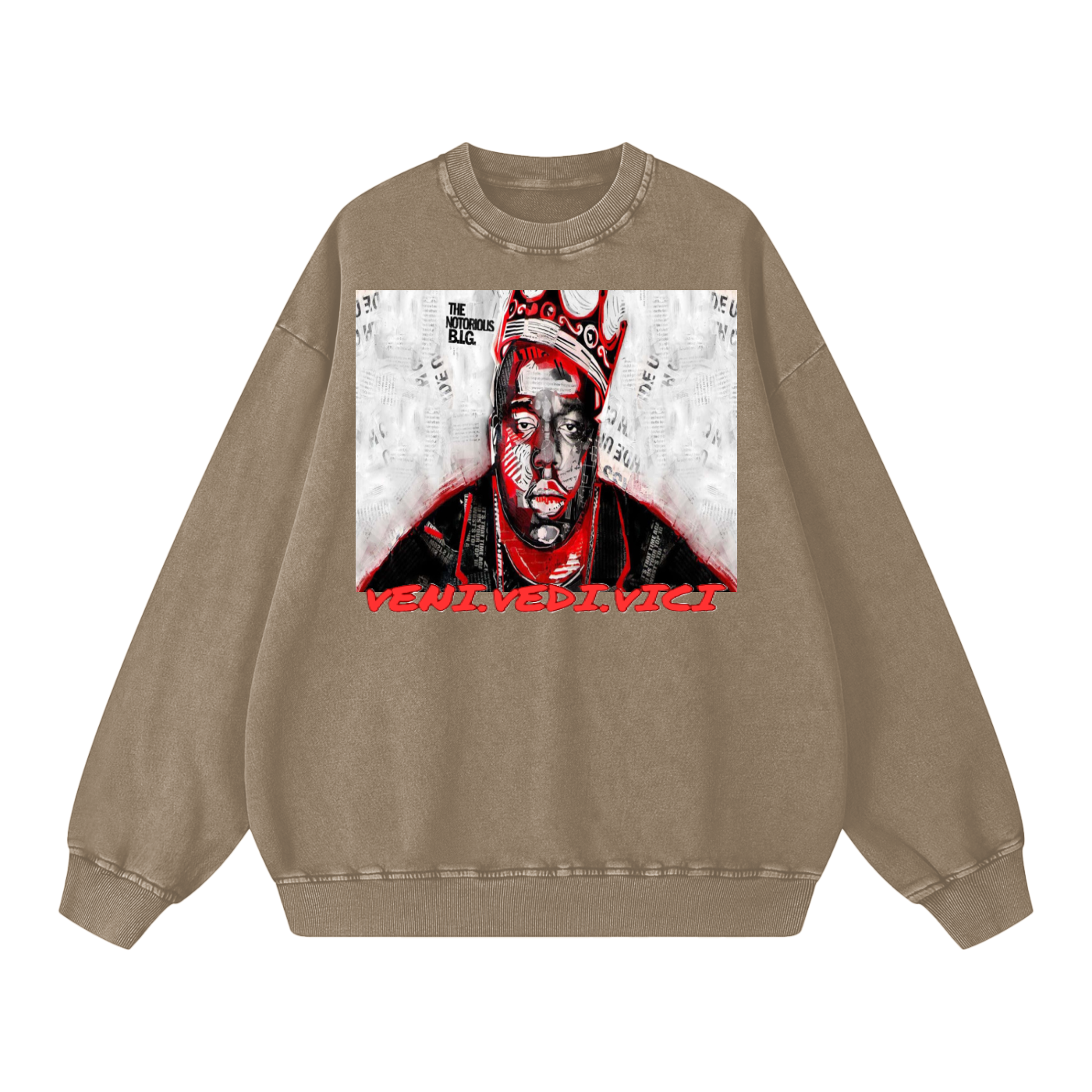 Veni Vidi Vici Acid Wash Oversize Sweatshirt - 360 GSM