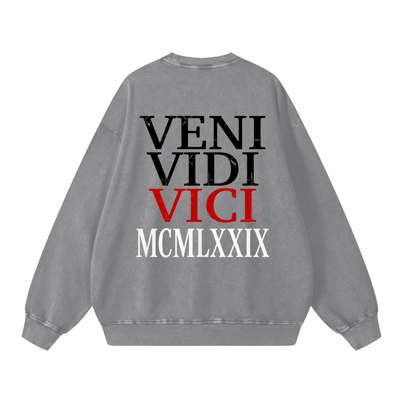 Veni Vidi Vici Acid Wash Oversize Sweatshirt - 360 GSM