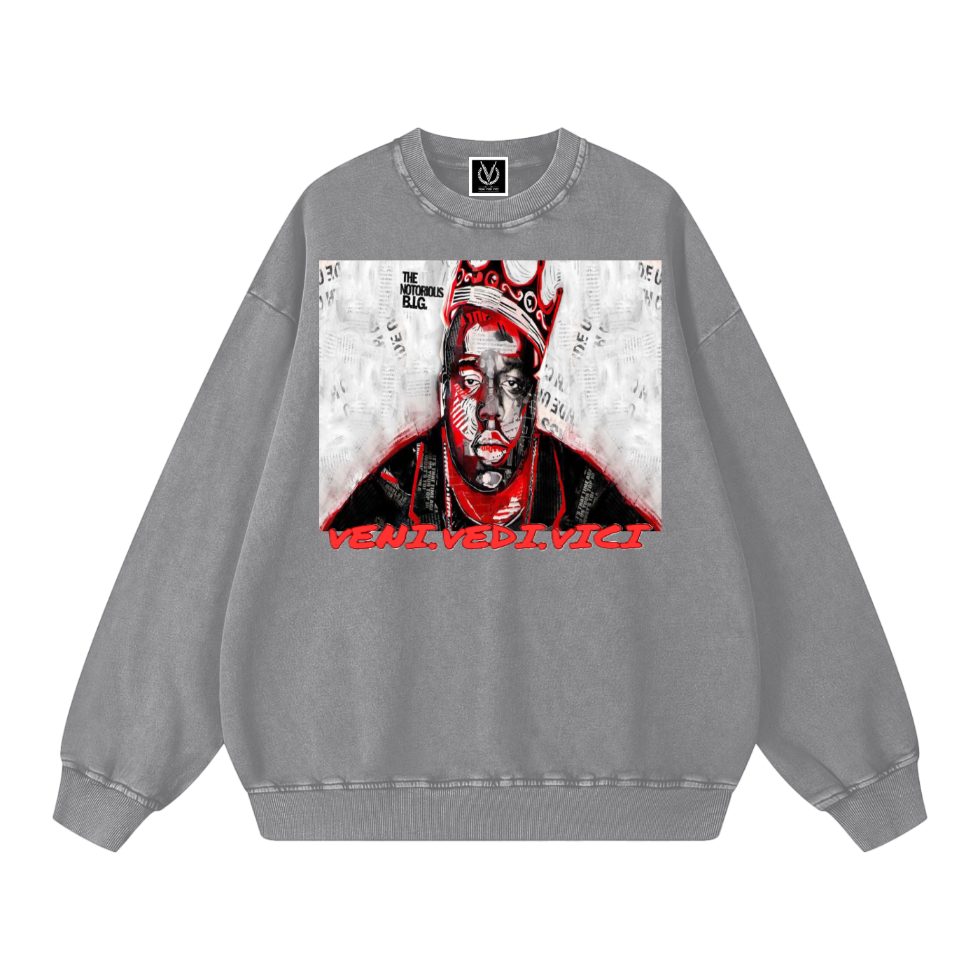 Veni Vidi Vici Acid Wash Oversize Sweatshirt - 360 GSM