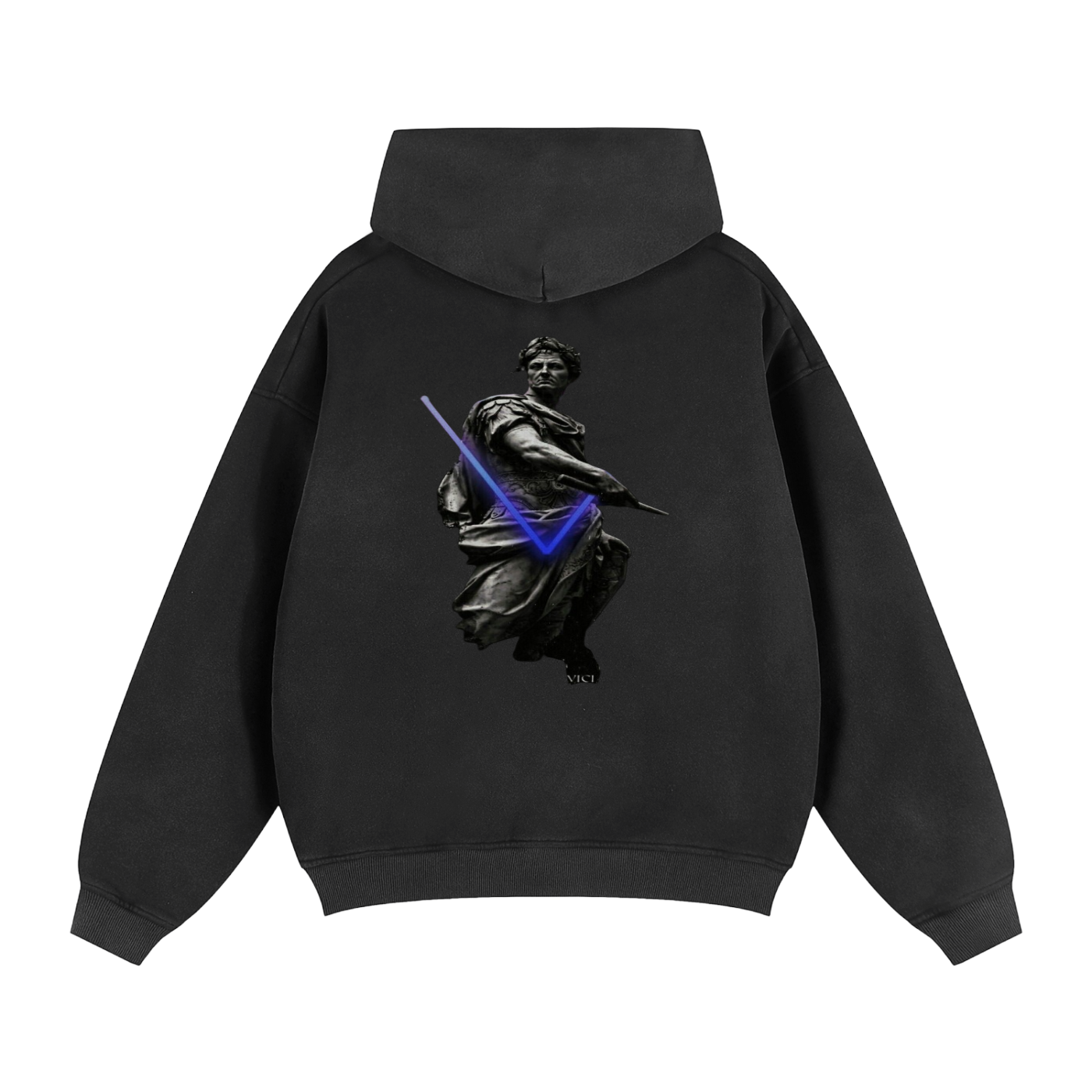 Veni Vidi Vici Two-way Zipper Boxy Fleece Hoodie