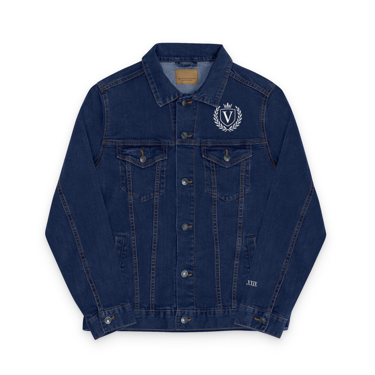 Veni Vidi Vici Embroidered  Denim Jacket,