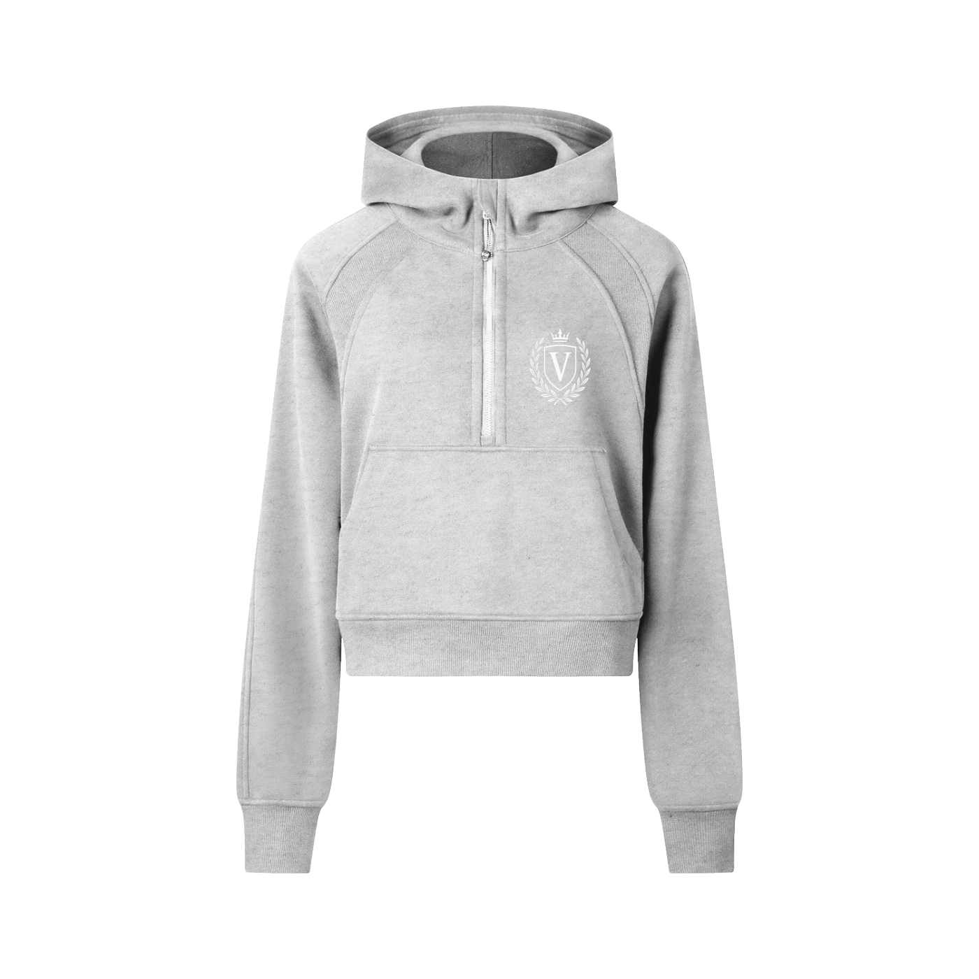 Veni Vidi Vici Cropped Half-Zip Hoodie