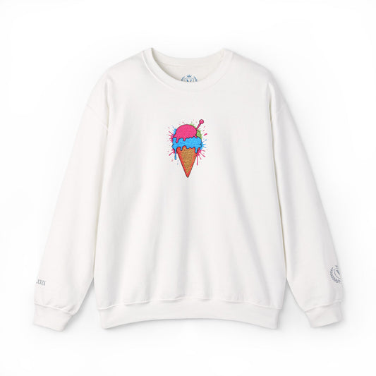 Ice Cream Love Unisex Sweatshirt - Fun, Cozy Apparel for Ice Cream Fans, Gift for Birthdays, Summer, Foodie Lovers, Casual Wear