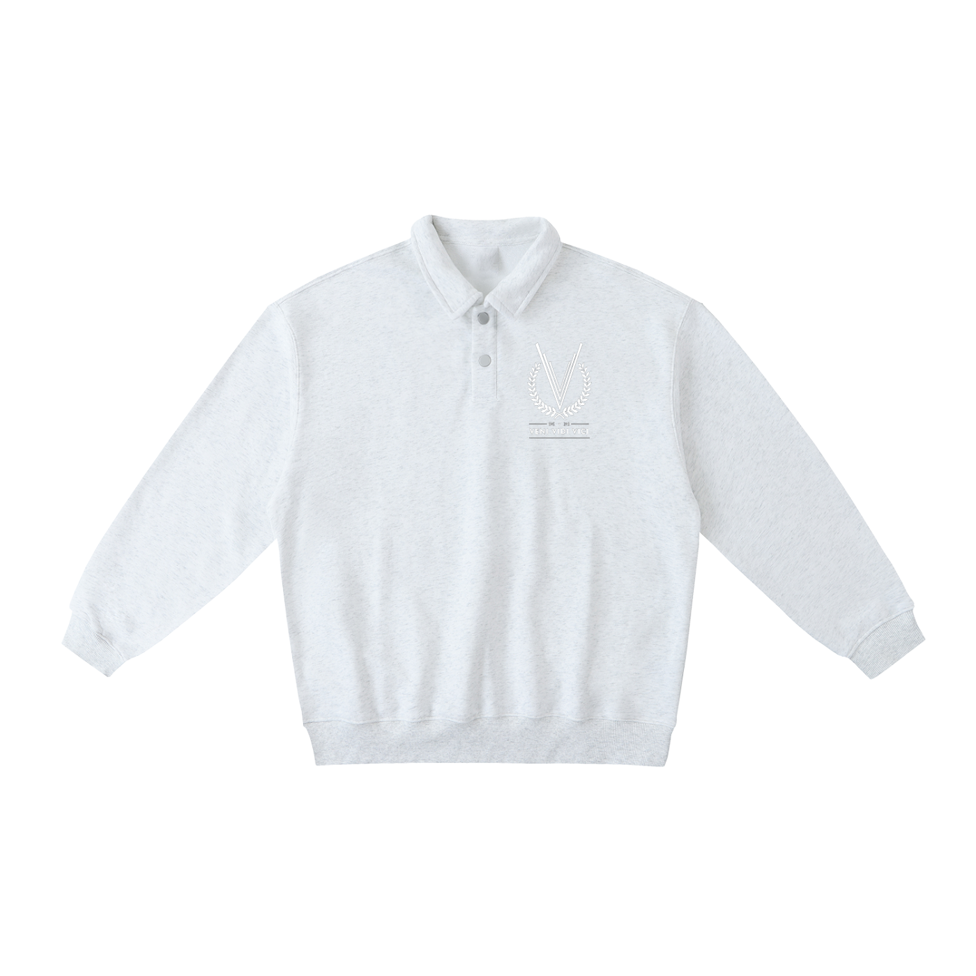 Crest Polo-Collar Sweatshirt