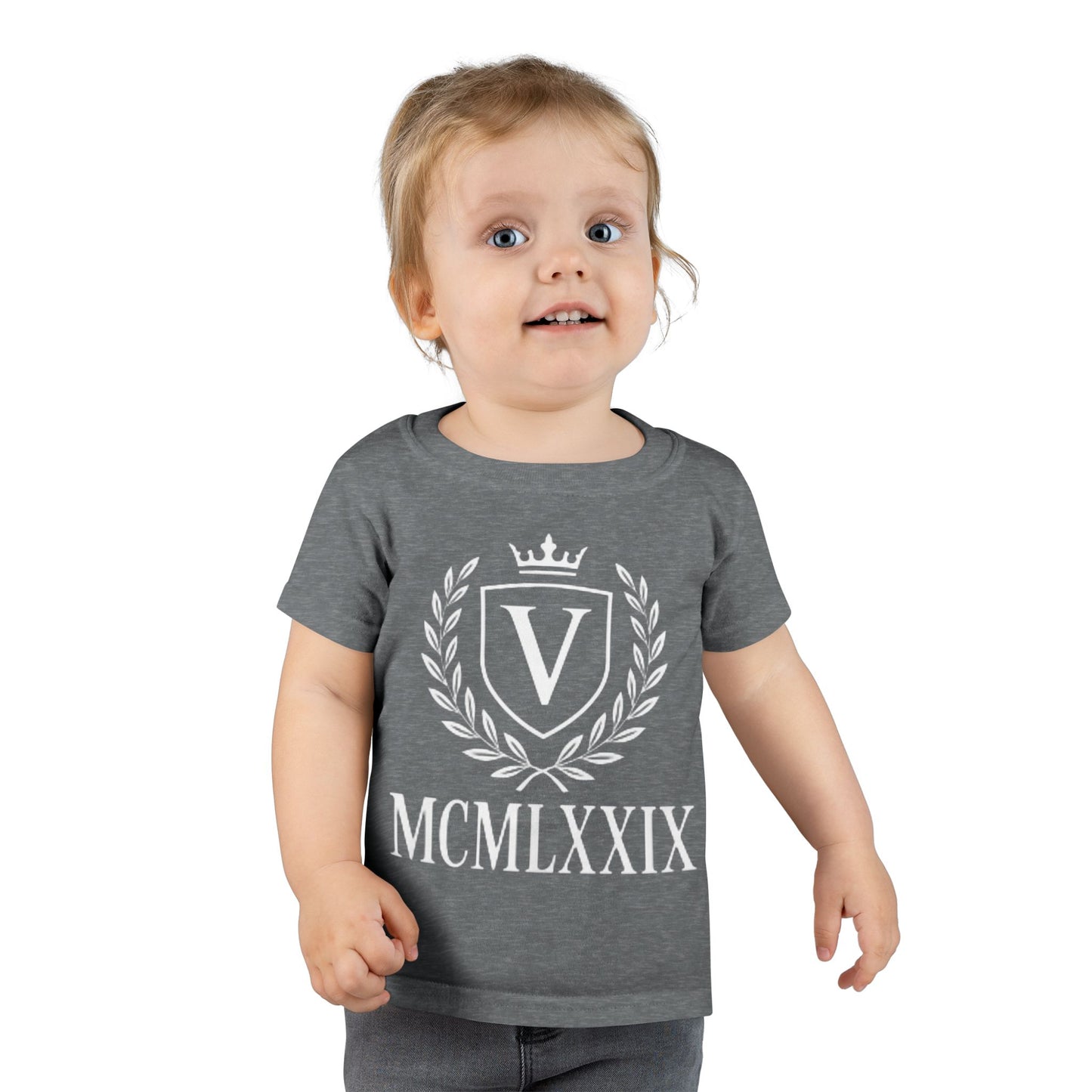 Classic Toddler T-Shirt with Vintage Crest Design, Baby Shower Gift, Kids Clothing, Birthday Outfit, Newborn Apparel, Kids Fashion