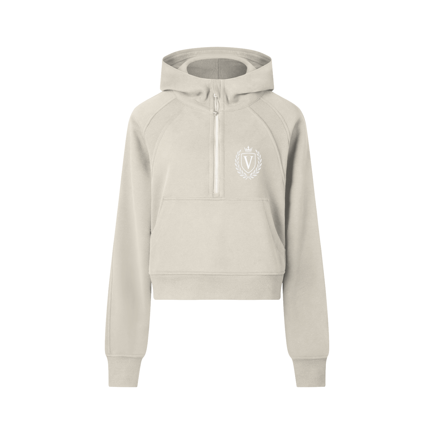 Veni Vidi Vici Cropped Half-Zip Hoodie