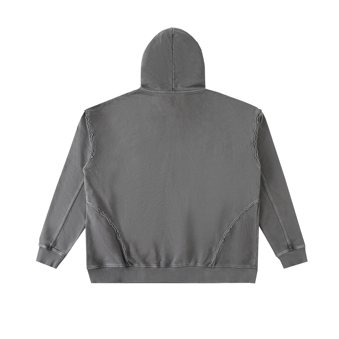 Veni Vidi Vici Raw-Seam Enzyme Washed Hooded Sweatshirt