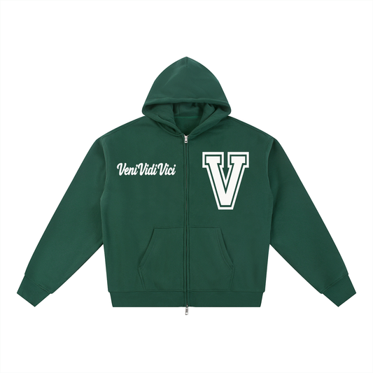 Green Veni Vidi Vici Varsity Hoodie