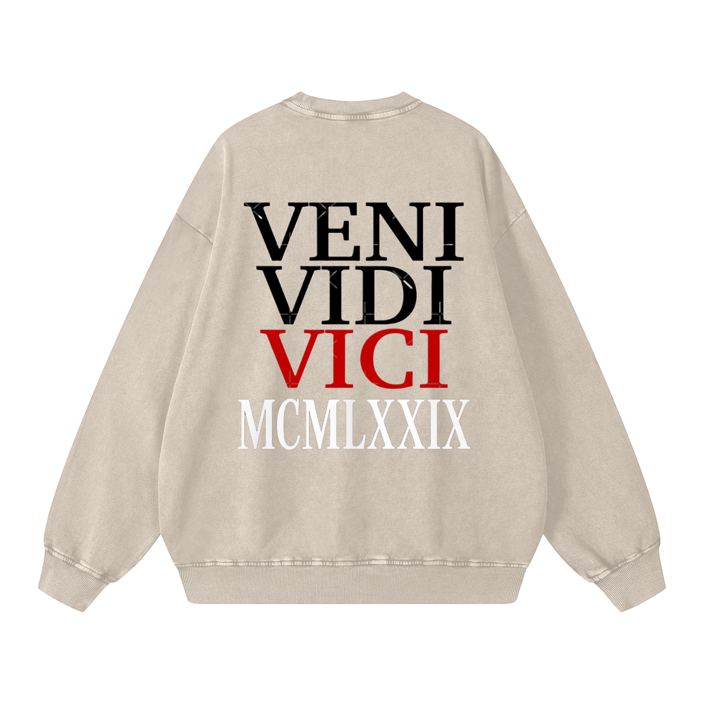 Veni Vidi Vici Acid Wash Oversize Sweatshirt - 360 GSM