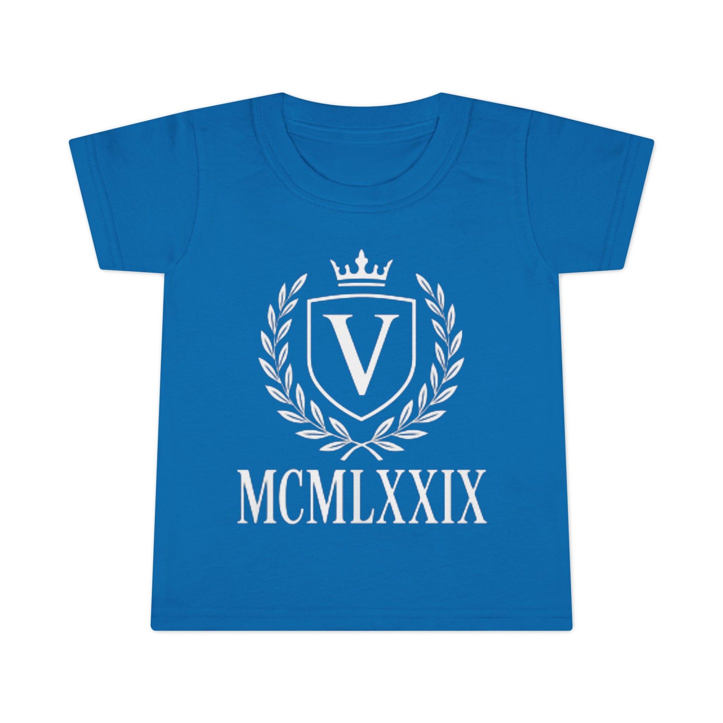 Classic Toddler T-Shirt with Vintage Crest Design, Baby Shower Gift, Kids Clothing, Birthday Outfit, Newborn Apparel, Kids Fashion