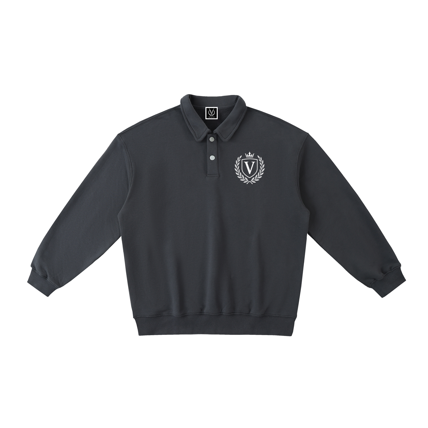 Veni Vidi Vici Heavyweight Polo-Collar Sweatshirt