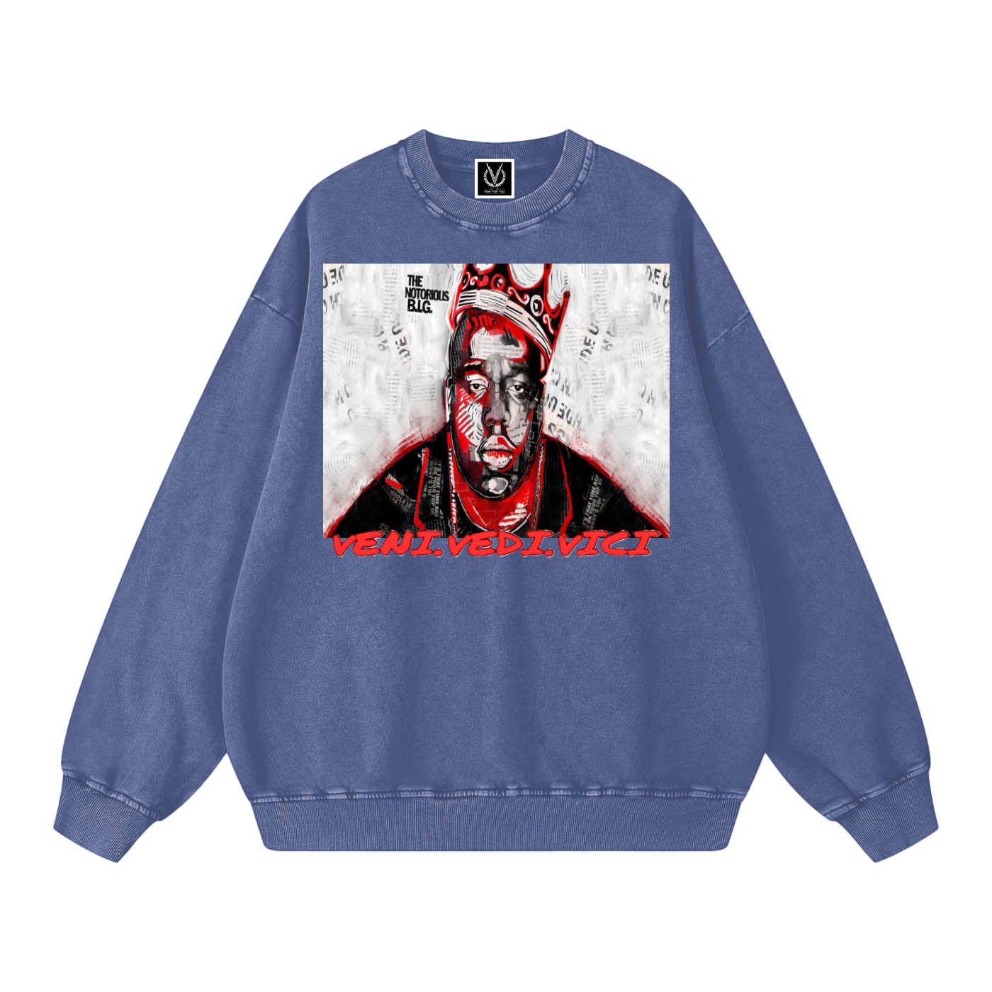 Veni Vidi Vici Acid Wash Oversize Sweatshirt - 360 GSM