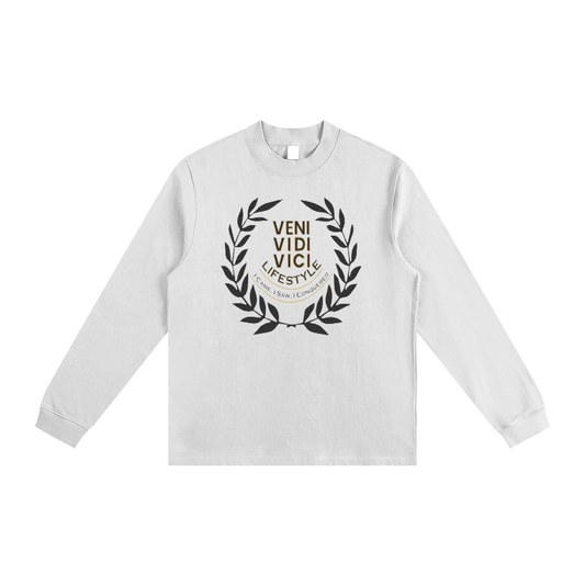 Veni Vidi Vici Non-Shrink Mock Neck Sweatshirt
