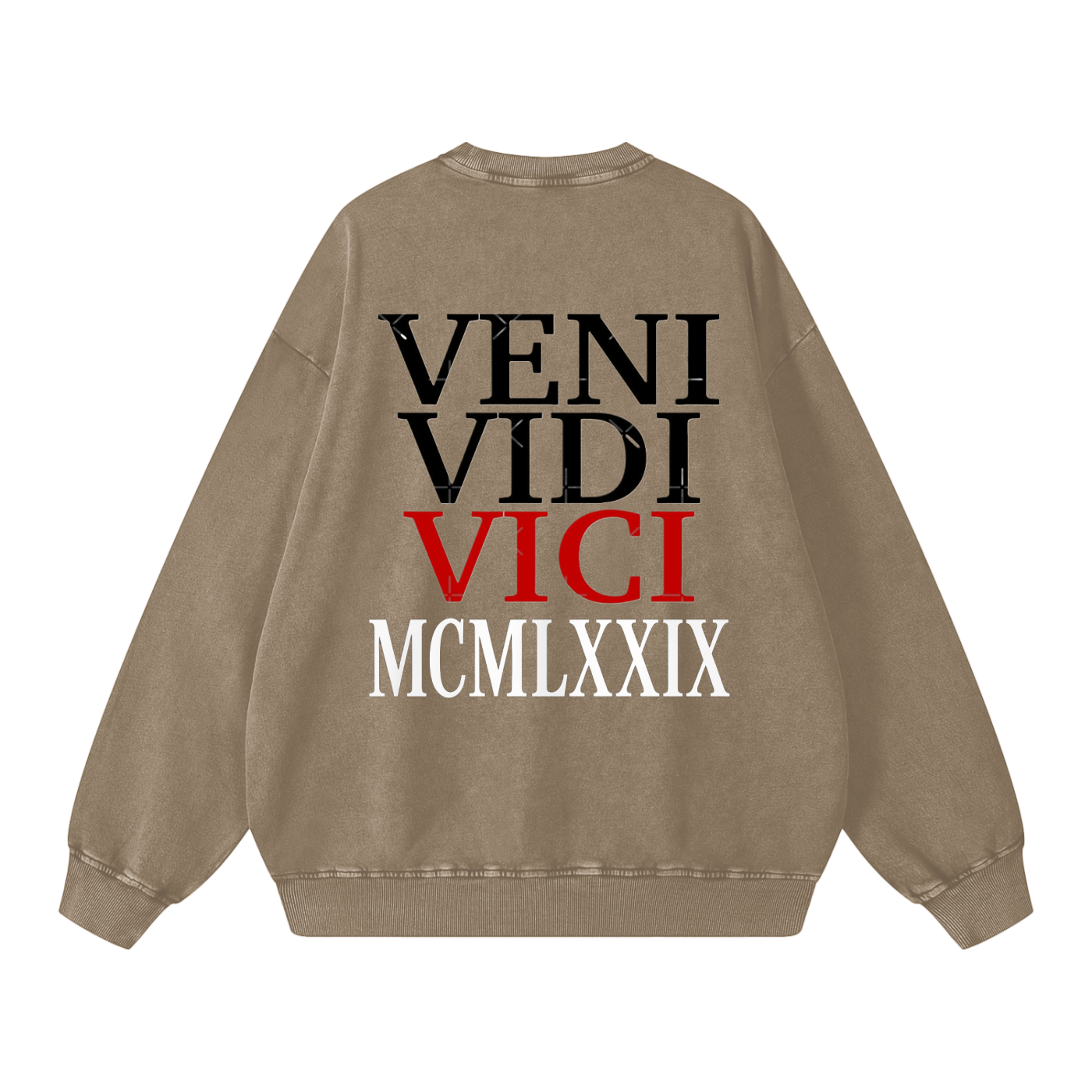 Veni Vidi Vici Acid Wash Oversize Sweatshirt - 360 GSM
