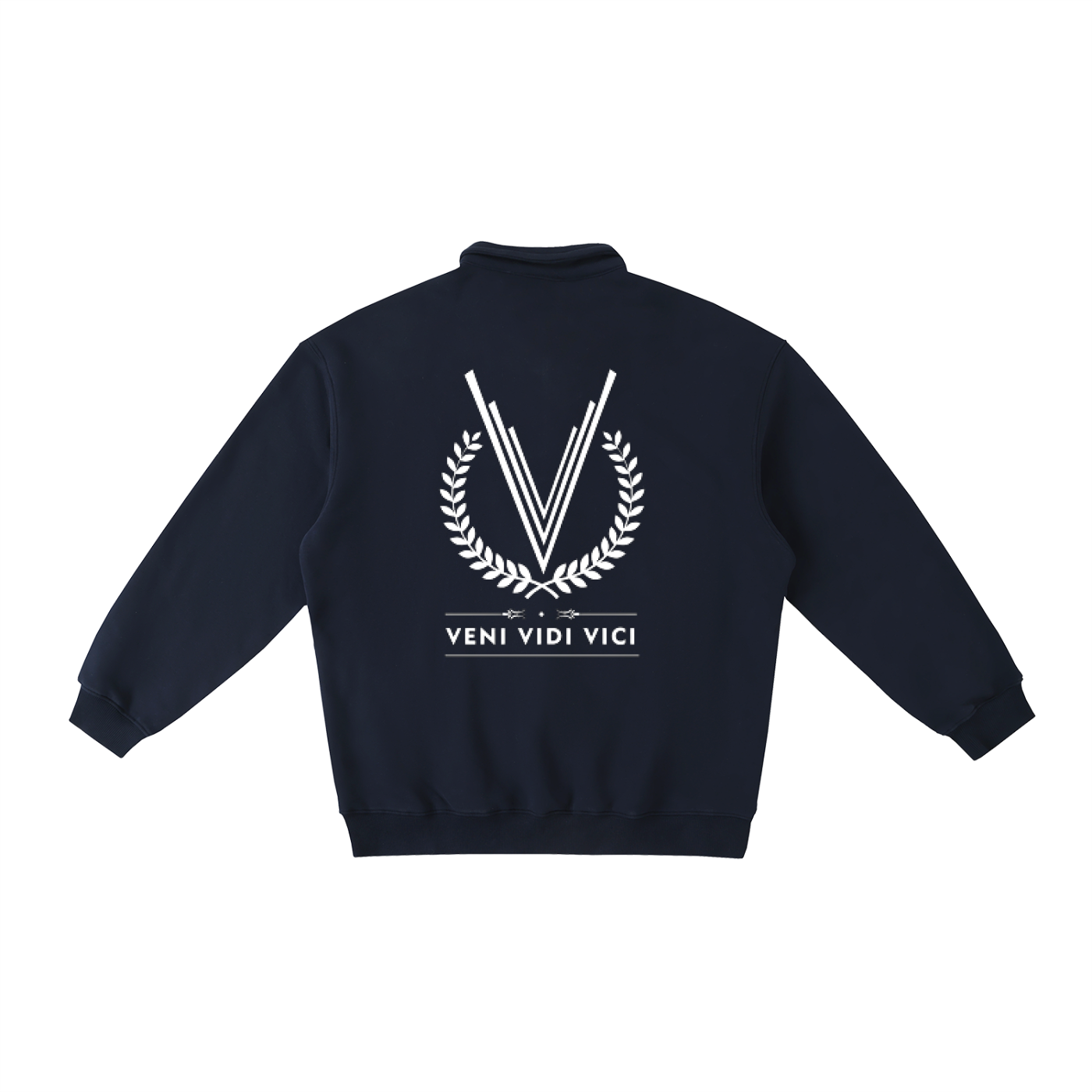 Crest Polo-Collar Sweatshirt