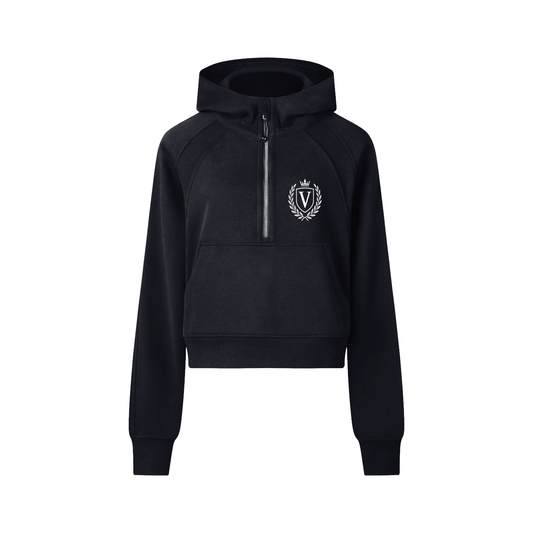 Veni Vidi Vici Cropped Half-Zip Hoodie