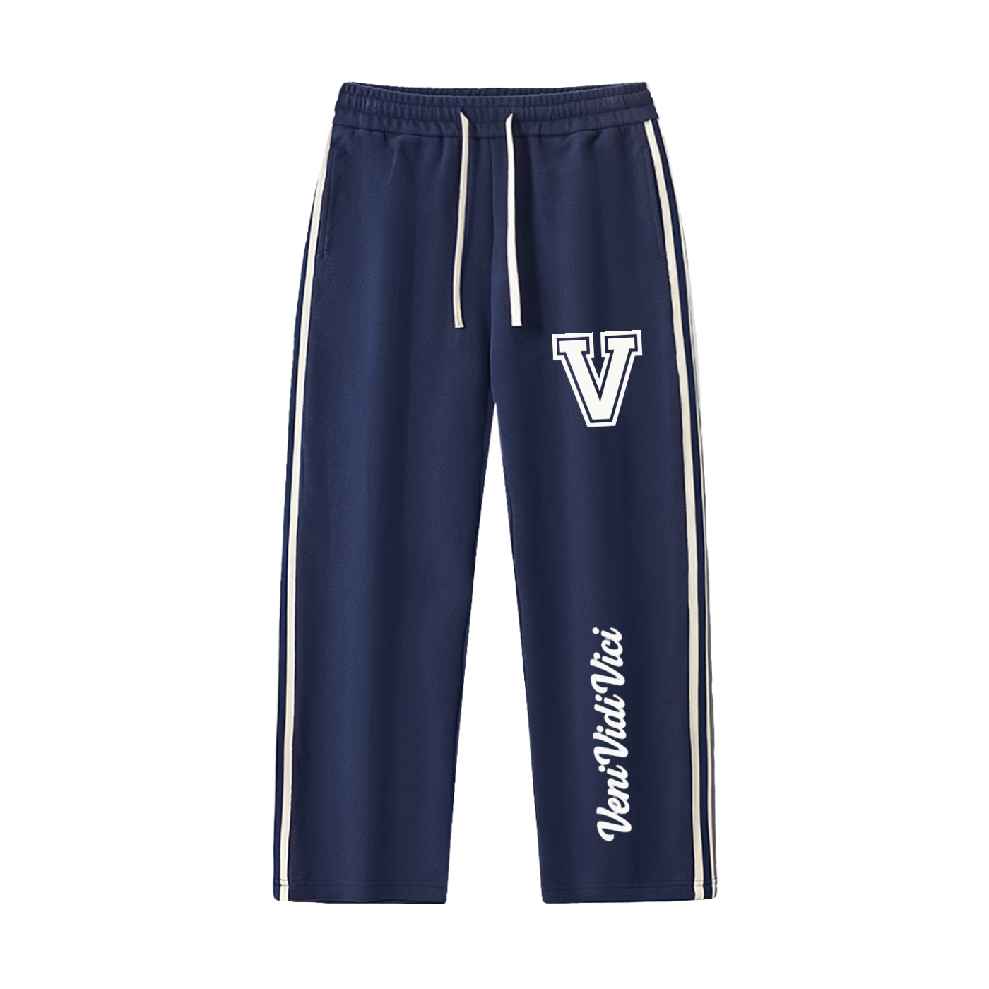 Veni Vidi Vici Varsity Stripe Straight-Leg Pants