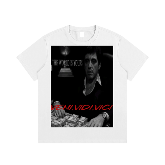 Veni Vidi Vici Scar Face Cotton T-Shirt