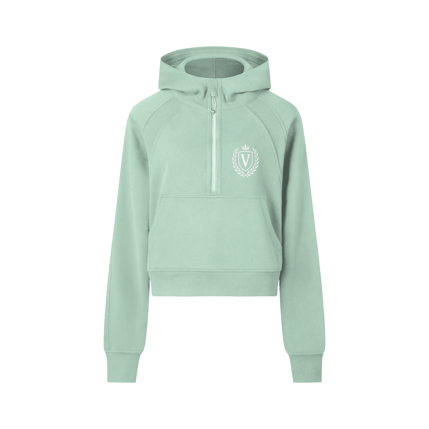 Veni Vidi Vici Cropped Half-Zip Hoodie