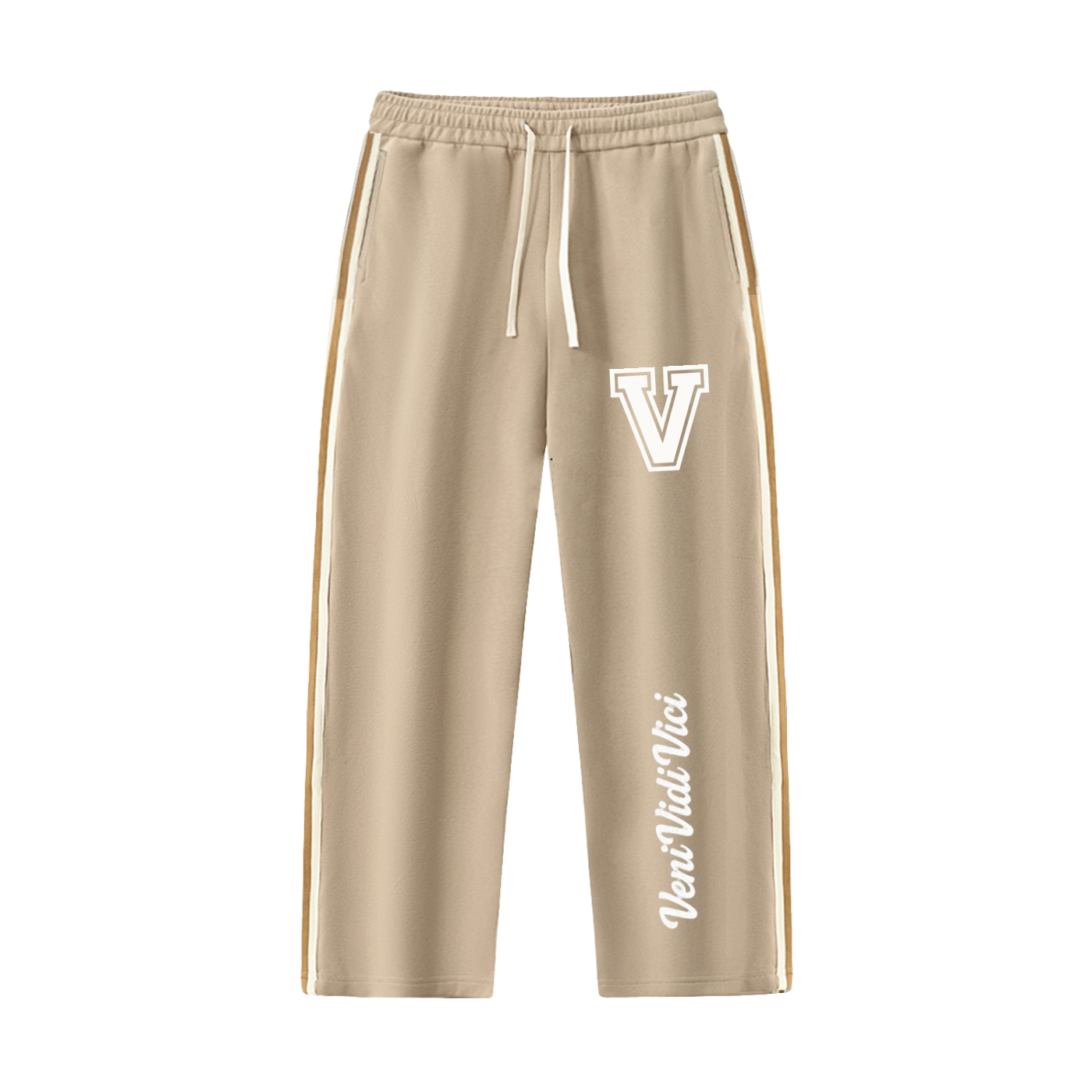 Veni Vidi Vici Varsity Stripe Straight-Leg Pants