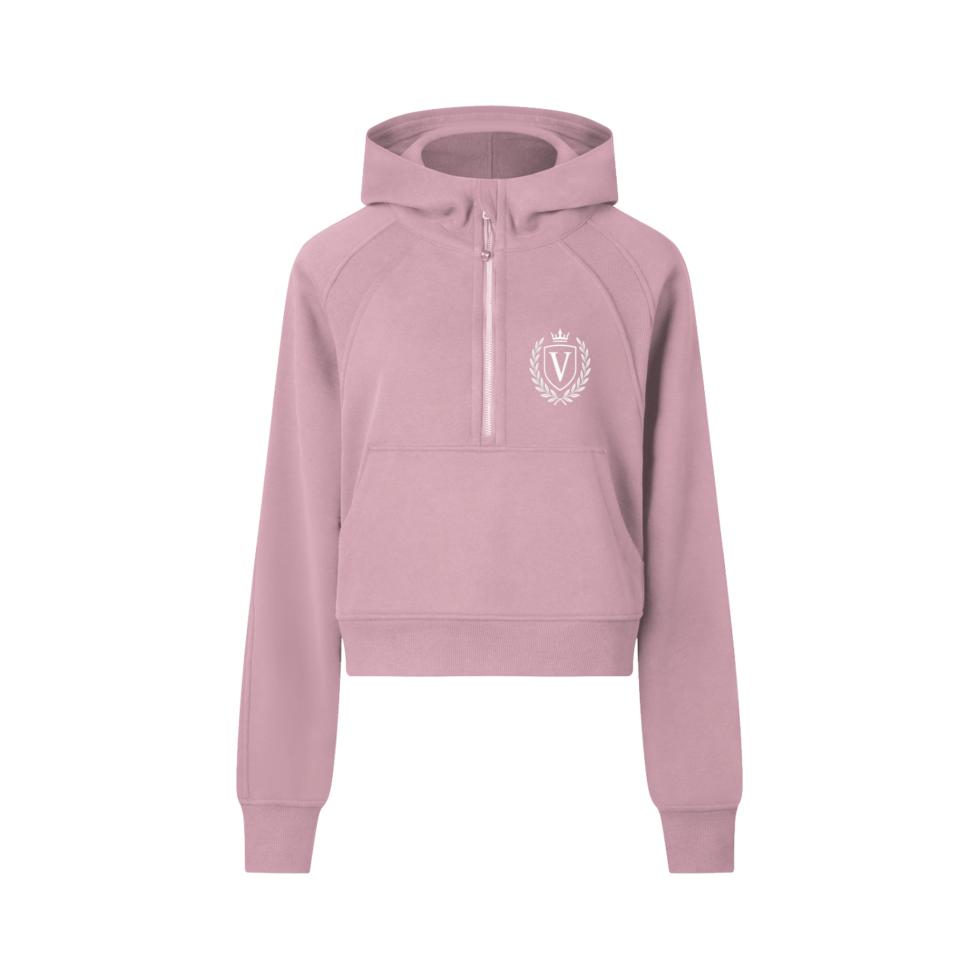 Veni Vidi Vici Cropped Half-Zip Hoodie